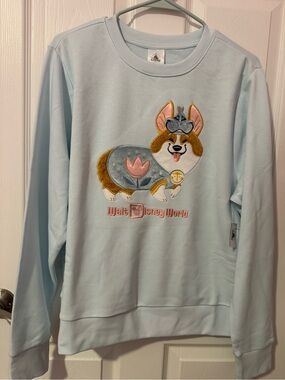 Disney Parks 2026 Halloween It’s A Small World Corgi Dog Pullover Sweater 1X